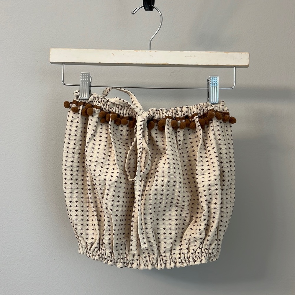 Cotton scrunch crop top